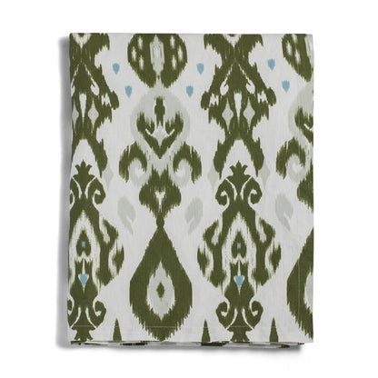 Ikat Khaki Linen Tablecloth