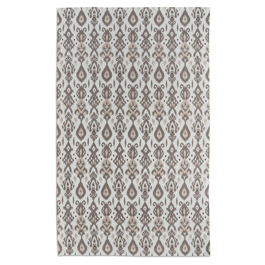 Ikat Mink Linen Tablecloth