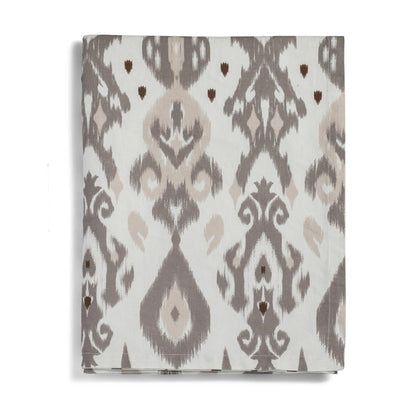 Ikat Mink Linen Tablecloth