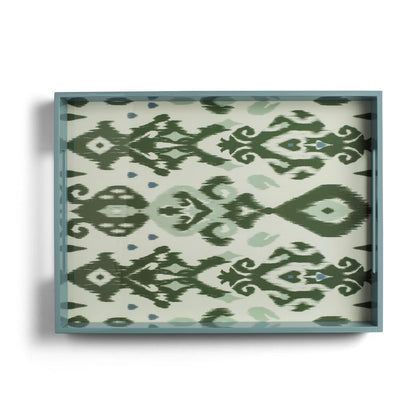 Ikat Medium Khaki & Chambray Two-Tone Tray