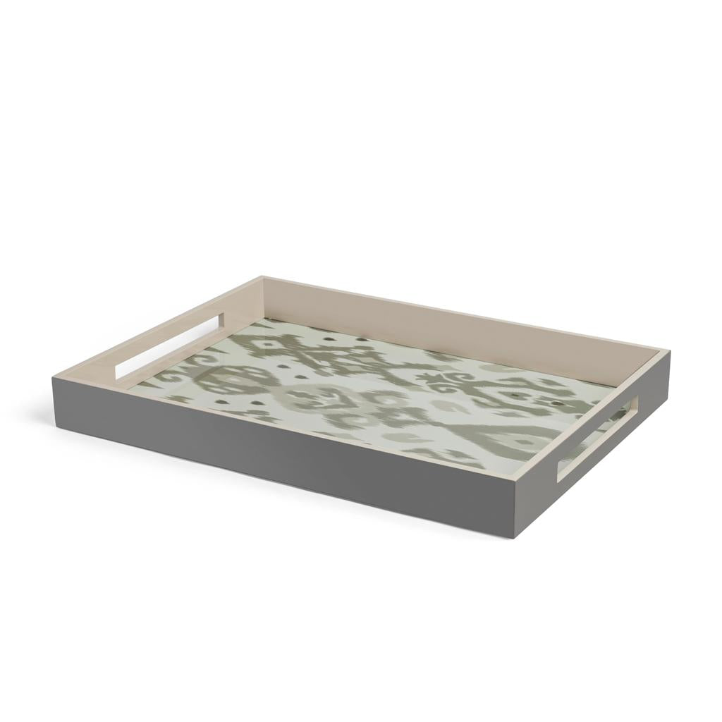 Ikat Medium Mink & Cappuccino Two-Tone Tray
