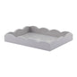 Chiffon Grey Small Lacquered Scalloped Small Tray