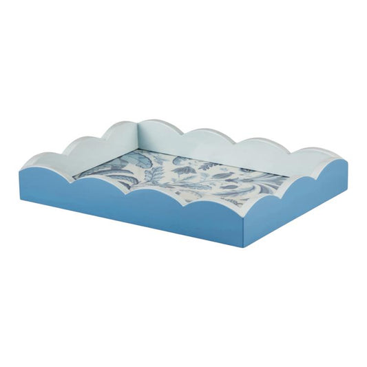 Palm Beach Blue Lacquered Scallop Small Tray