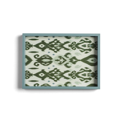 Ikat Small Khaki & Chambray Two-Tone Tray