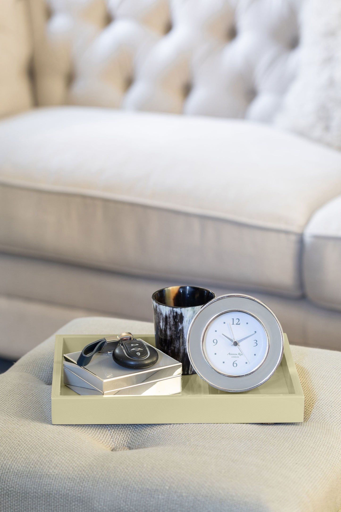 Chiffon Grey Small Lacquered Small Tray