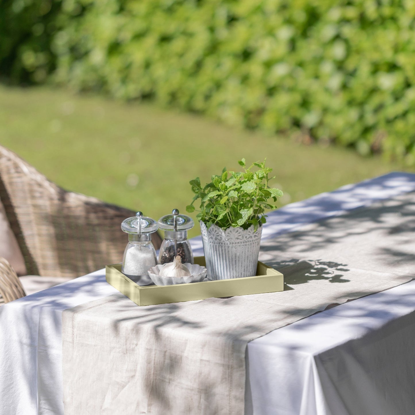 Chiffon Grey Small Lacquered Small Tray