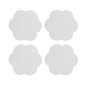 White Scallop Coasters – Set of 4