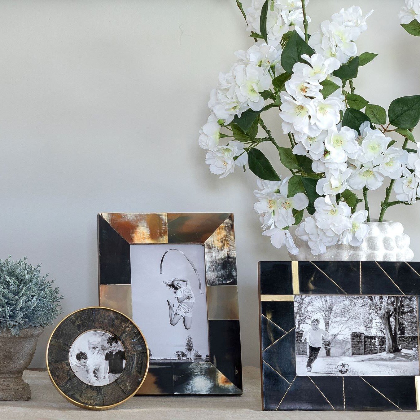 Faux Horn Block Photo Frame