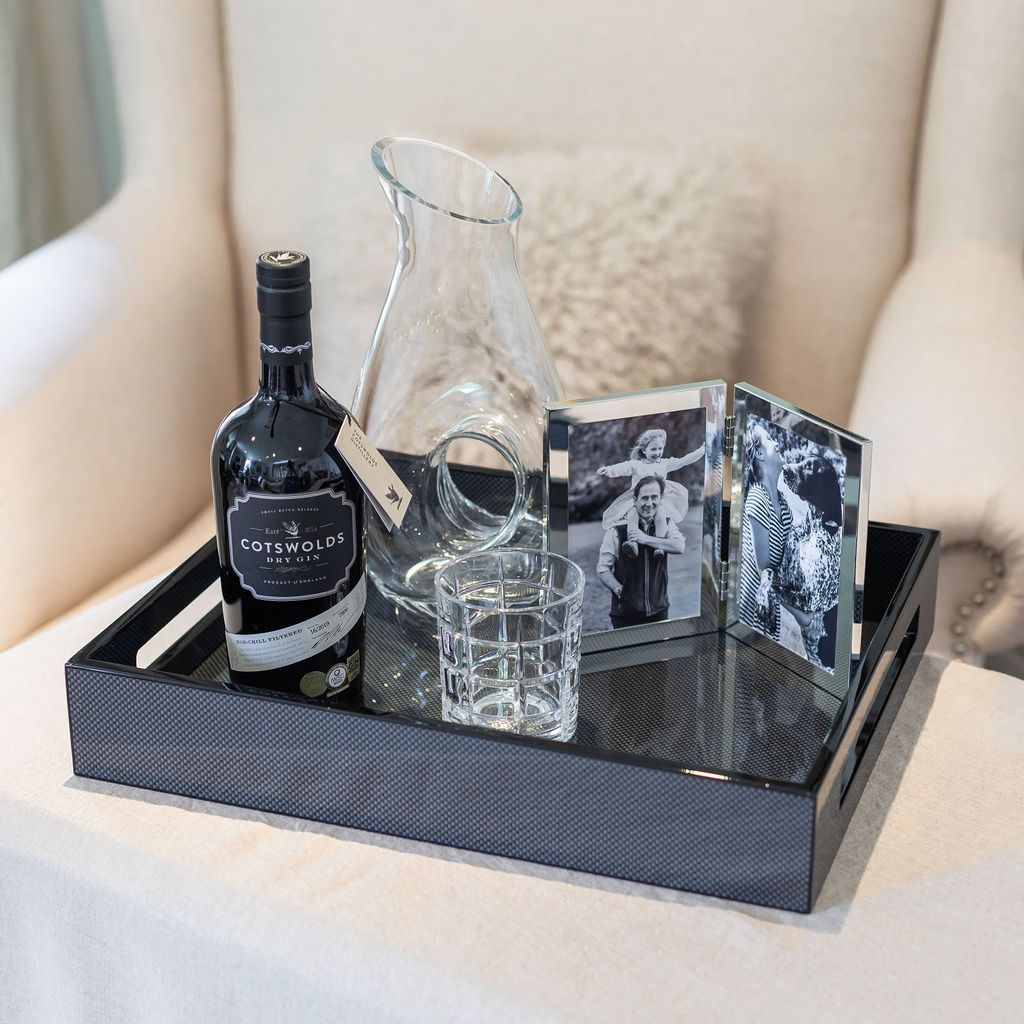 Carbon Fibre Medium Lacquered Serving Tray
