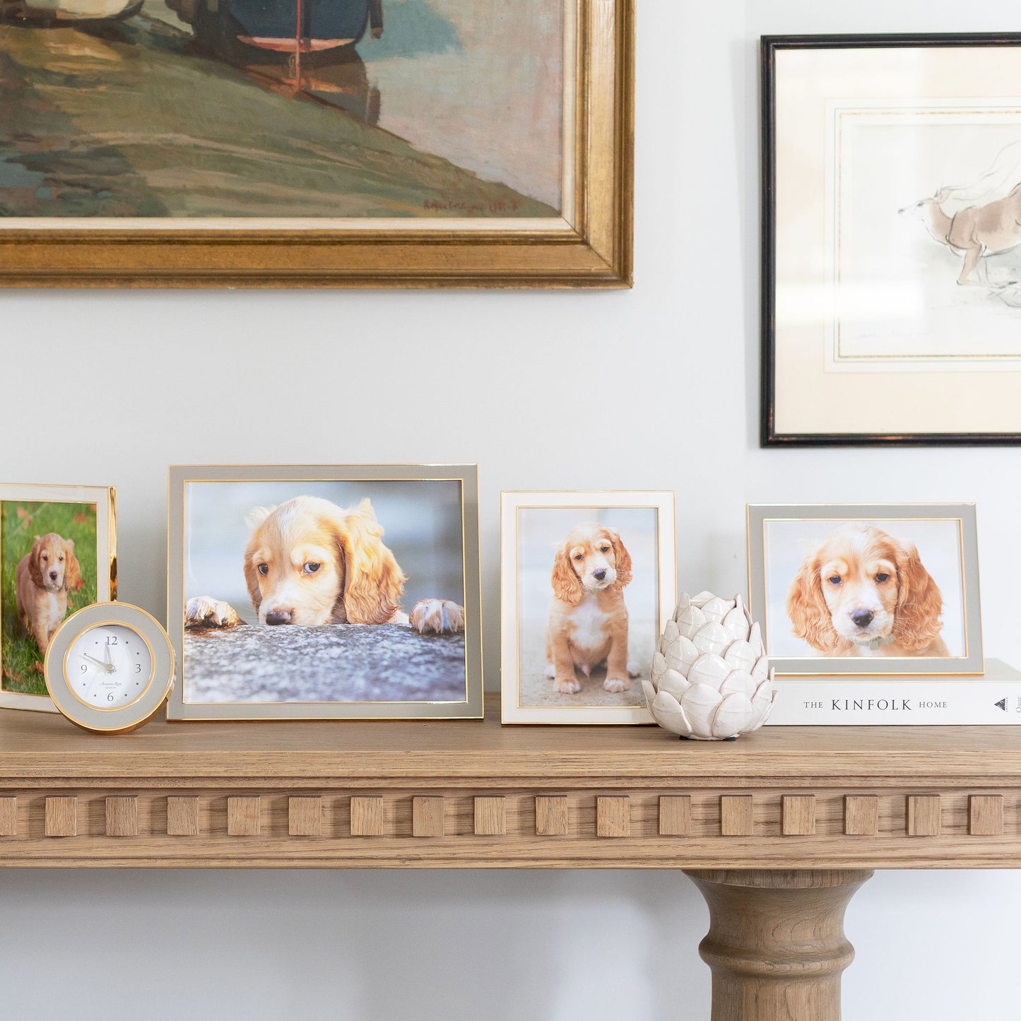 Chiffon Enamel & Gold Frame