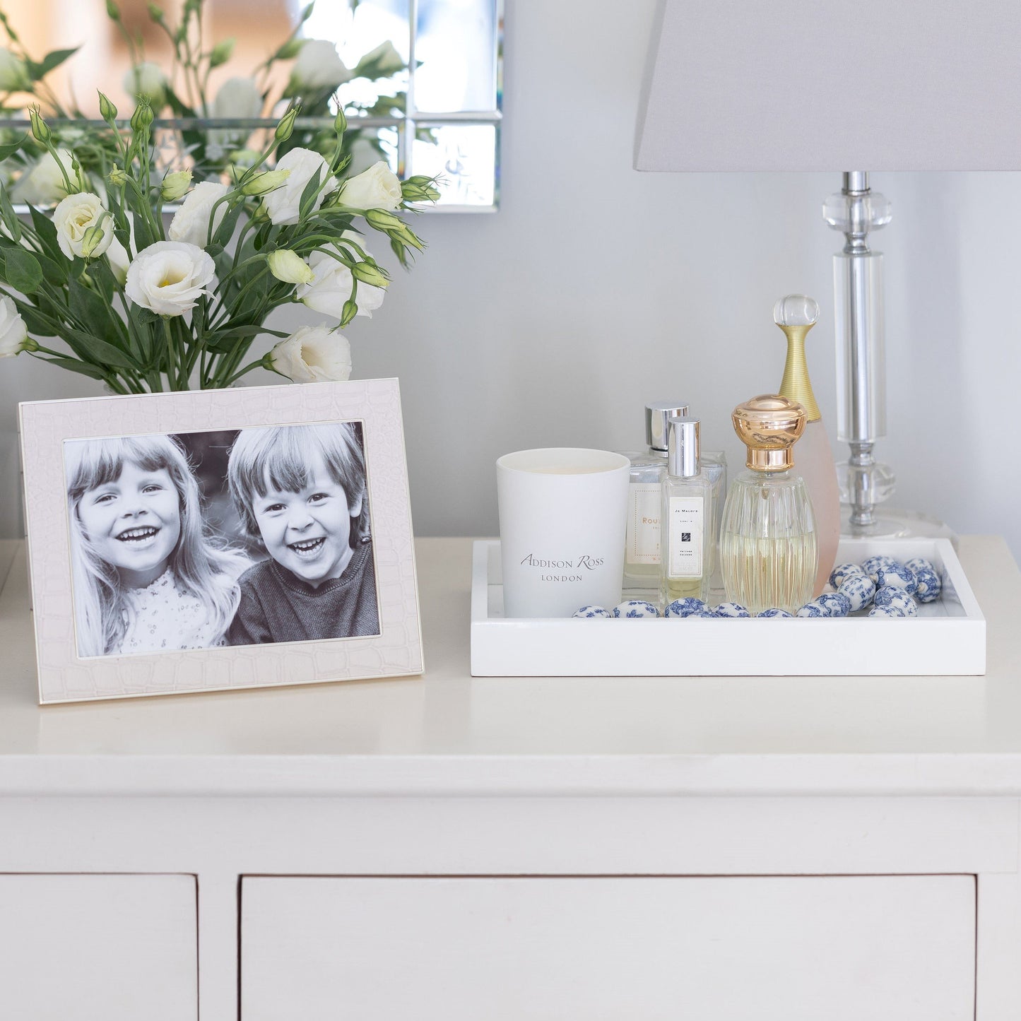 White Small Lacquered Small Tray