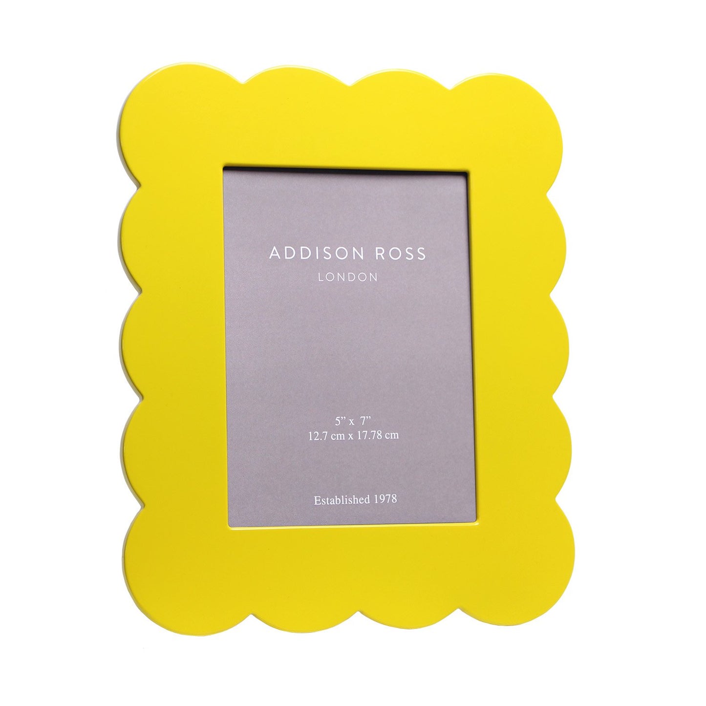 Yellow Scalloped Lacquer Photo Frame