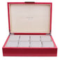 Large Pink Shagreen Watch Box with Silver