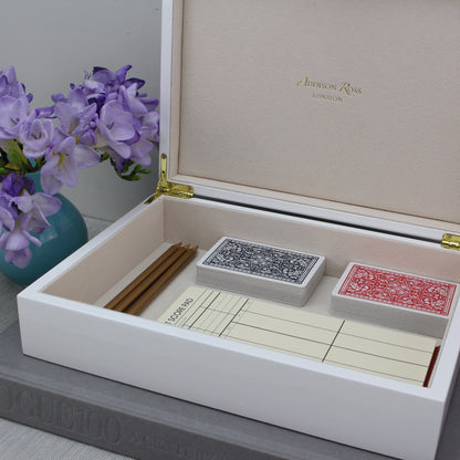 Large Chiffon Lacquer Box With Gold