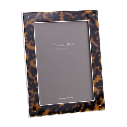 Faux Tortoiseshell & Silver Photo Frame