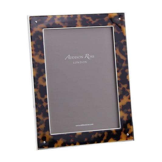 Faux Tortoiseshell & Silver Photo Frame
