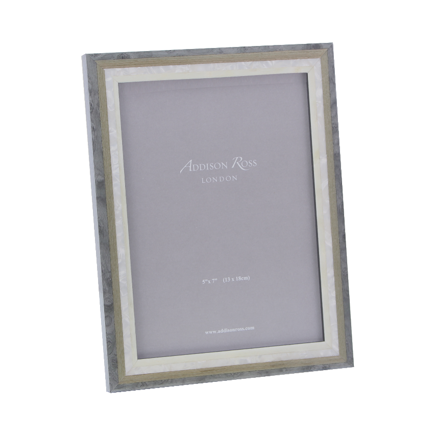 Grey Studio Stripe Marquetry Frame