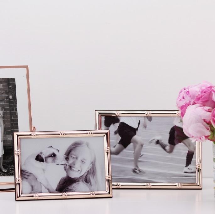 Bamboo Rose Gold Photo Frame - Gold Frames - Addison Ross