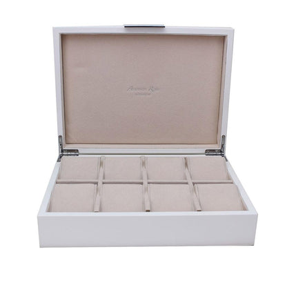 Large White & Silver Watch Box