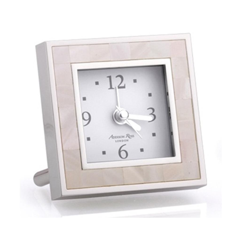 Mother of Pearl Shell & Silver Square Alarm Clock – Addison Ross Trade USA