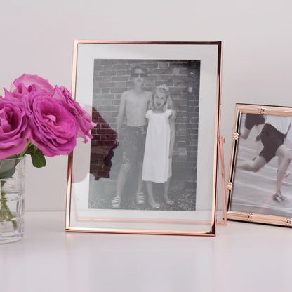 Rose Gold & Glass Photo Frame