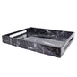 Lacquered Black Marble Medium Serving Tray